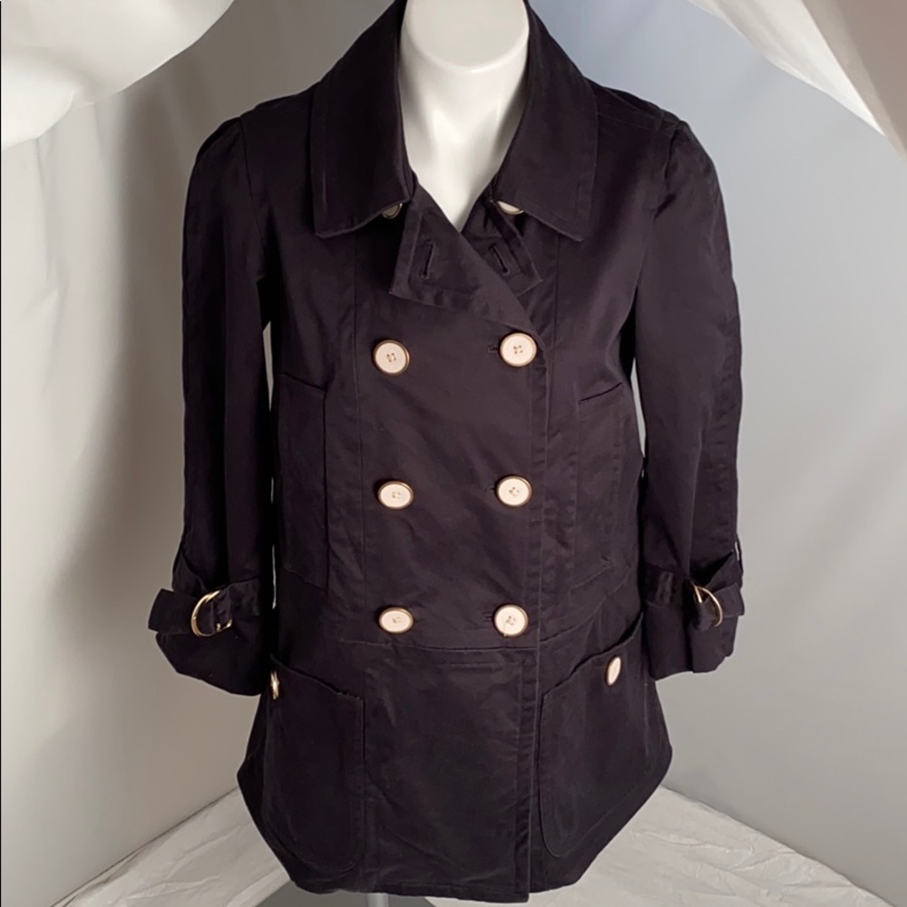 Marc by Marc Jacobs double breasted black trench pea coat M